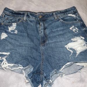 American Eagle high waisted distressed shorts